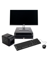 Kit POS Emprende J4125 (Wifi) + Monitor 19" + Impresora térmica + Lector Láser 1D L7 + Teclado y Mouse (Software punto de venta)
