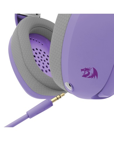 Audífonos gamer inalámbricos Redragon Ire Pro H848 Purple Bluetooth, USB
