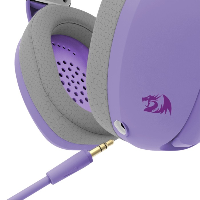 Audífonos gamer inalámbricos Redragon Ire Pro H848 Purple Bluetooth, USB