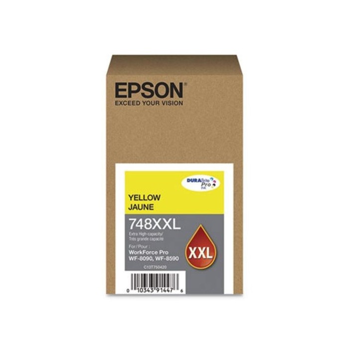 Cartucho de Tinta Original Epson T748XXL, Amarillo, Extra Alta Capacidad