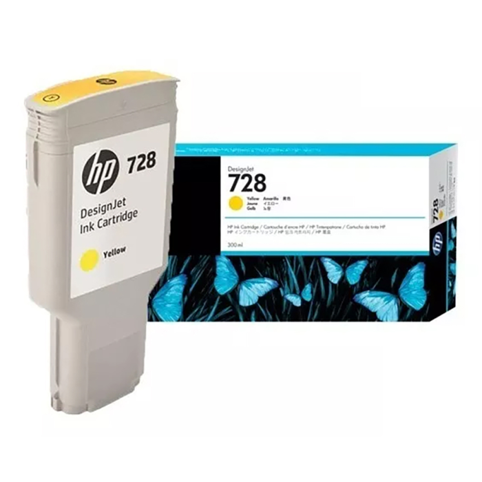 Cartucho de tinta HP 727 DesignJet Amarillo Original, 300ml