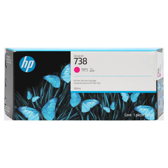 Cartucho de tinta HP 738 DesignJet Magenta Original, 300ml