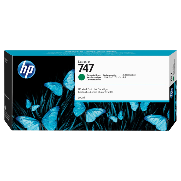 cartucho de tinta HP 747 DesignJet Verde Cromático Original, 300ml