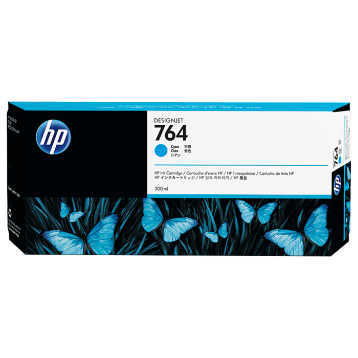 Cartucho de tinta HP 764 DesignJet Cian Original, 300ml