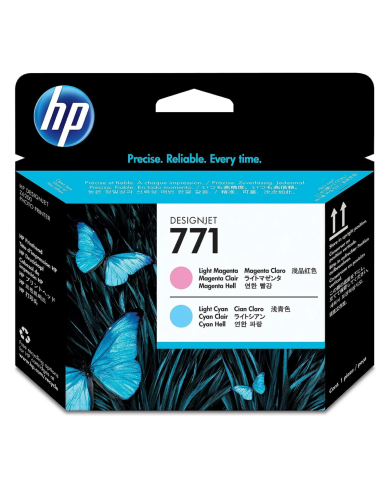 Cartucho de tinta HP 771 DesignJet Magenta claro y Cian claro Original