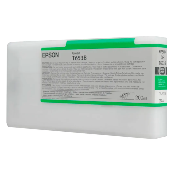 Cartucho de Tinta Original  Epson Ultrachrome HDR Ink T653 Verde 220 ml