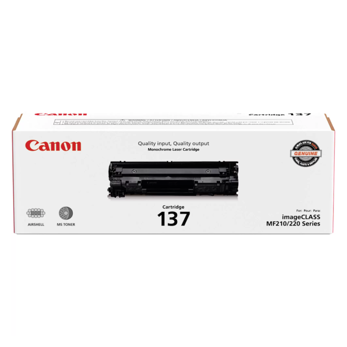 Cartucho de Toner Canon 137 Negro, Rinde 2400 Páginas