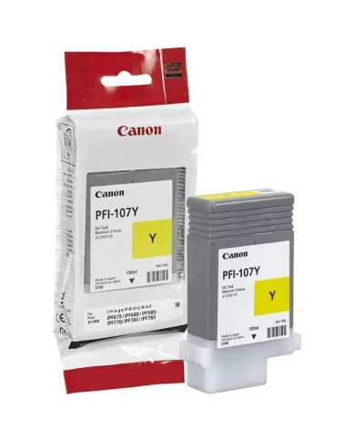 Cartucho de tinta Canon PFI-107 Amarillo, 130ml