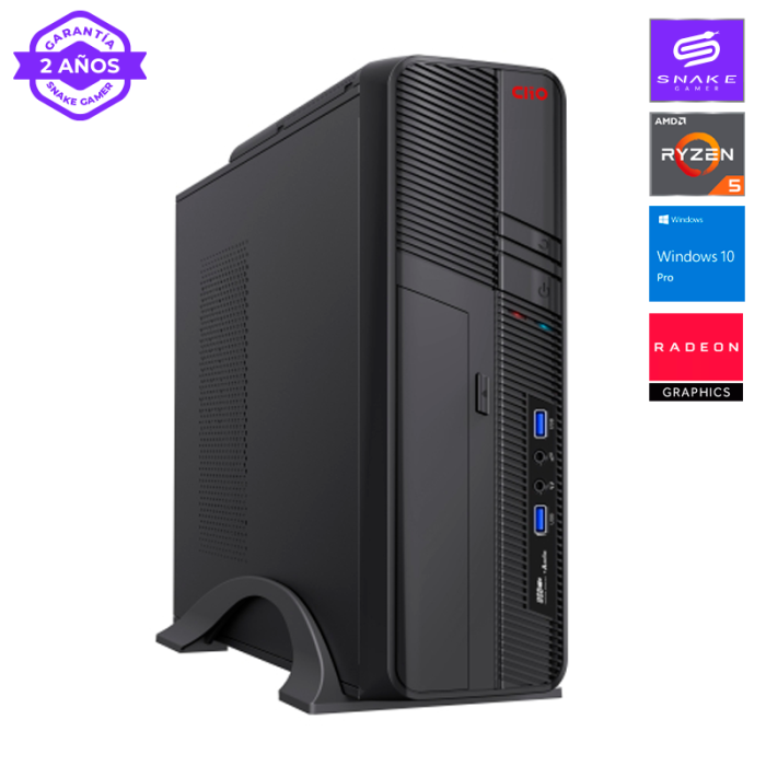 PC de oficina Micro ATX V1 Ryzen 5 5600G 8GB Ram, 256GB SSD, W10P