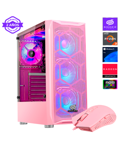 Pc Gamer Vibora Pink V0 AMD Ryzen 3 3200G, SSD 256GB, RAM 16 GB, W11P