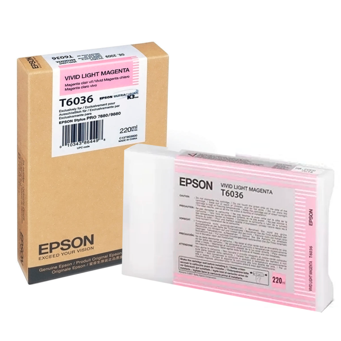 Cartucho de Tinta Original Epson T603 UltraChrome K3 Magenta Vivo Claro 220 ml