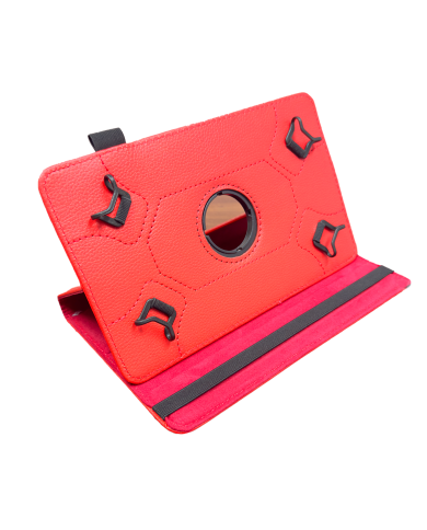 Funda De Tablet Universal Roja 10" Rotatoria 360