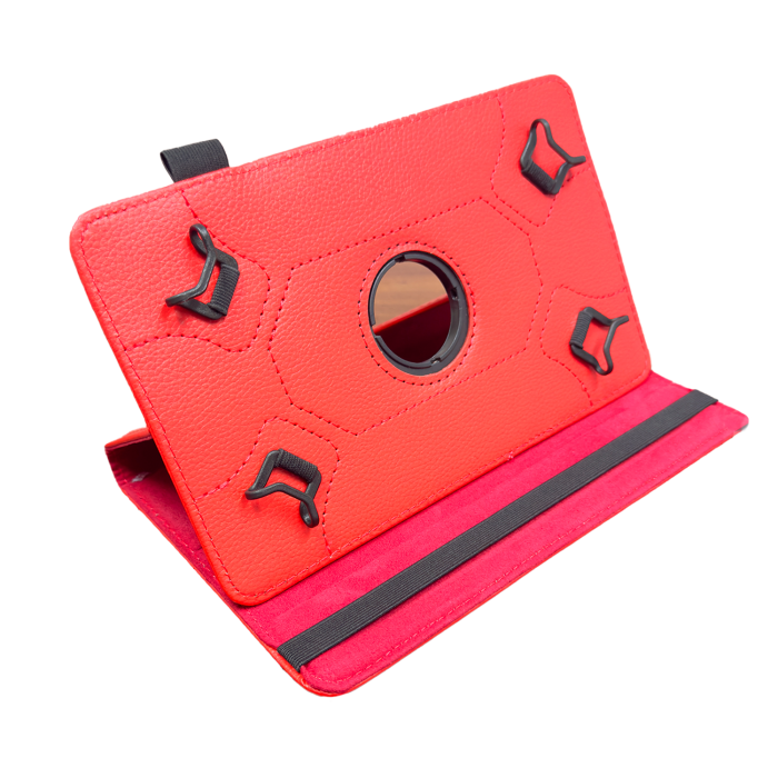 Funda De Tablet Universal Roja 10" Rotatoria 360