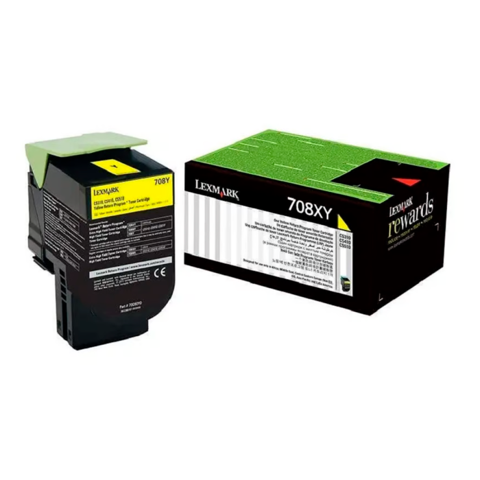 Cartucho de Toner Original Lexmark 70C8XY0 Amarillo