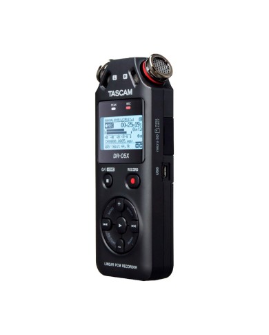 Grabador portátil estéreo Tascam DR-05X de mano e interfaz de audio