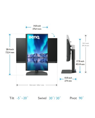 Monitor Gamer BenQ SW272Q 27" IPS, 60Hz, 5ms, 2560 x 1440