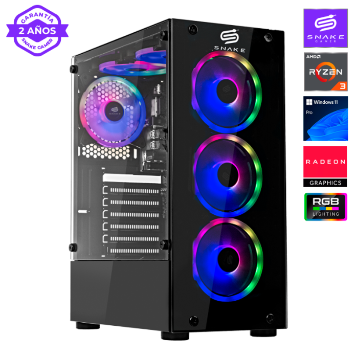 Pc Gamer Vibora Black V0 Pro AMD