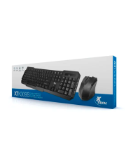 Kit Teclado Mouse Gamer Inalámbrico XTech XTK-309S USB 2.4GHz Español Negro