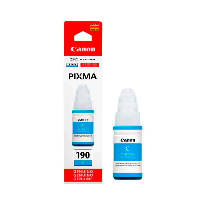 Botella de Tinta HP GI-190 Cyan Original 70 ml (0668C001)