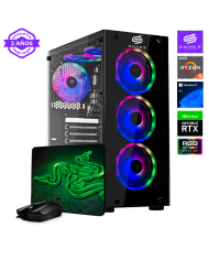 Pc Gamer Vibora Black V6 AMD Ryzen 5 5500, RTX 3050, SSD 1TB, RAM 16 GB, W11P