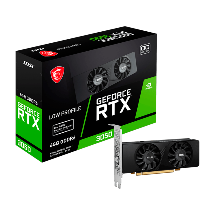 Tarjeta de Video MSI Nvidia GeForce RTX 3050 LP 6G OC