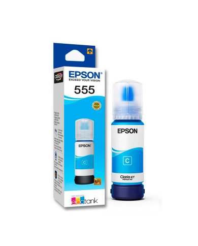 Botella de Tinta Original Epson T555 Cian (T555220-AL)