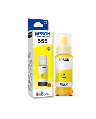 Botella de Tinta Original Epson T555 Amarillo (T555420-AL)