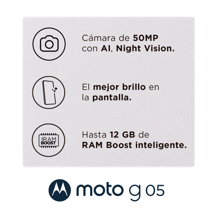 Smartphone Motorola Moto G05 6.7" 4GB RAM, 64GB, Android 15, Deep Green
