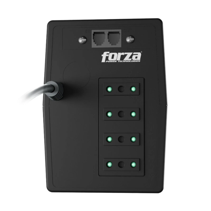 UPS interactiva Forza 500VA/250W, 220V, 4-Italianos RJ11, Torre