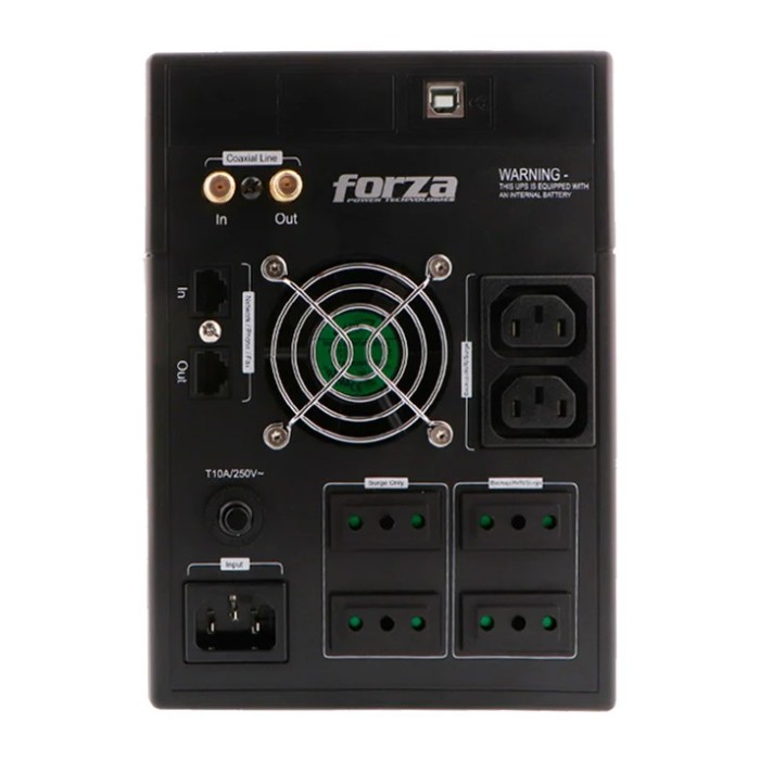 UPS interactiva Forza 1500VA/840W, 220V, IEC+CEI, Torre