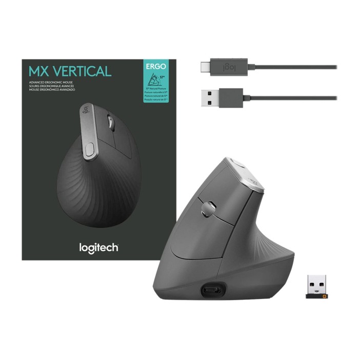 Mouse ergonómico Logitech MX Vertical Advanced 4000 DPI Inalambrico Bluetooth