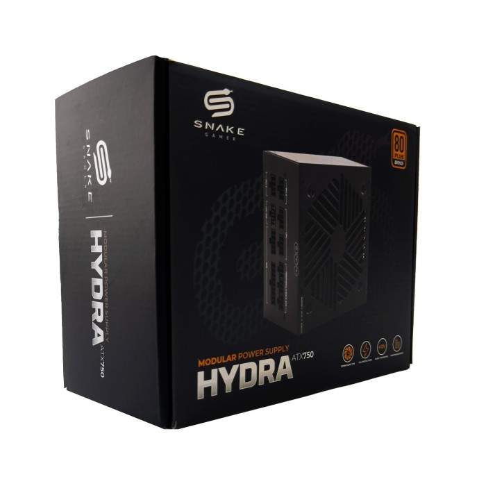 Fuente de Poder Modular Hydra ATX 750W Certificada 80 Plus Bronze | Snake Gamer