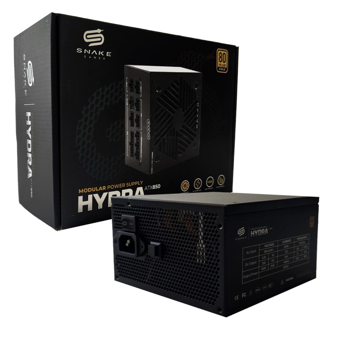 Fuente de Poder Modular Hydra ATX 850W Certificada 80 Plus Gold | Snake Gamer
