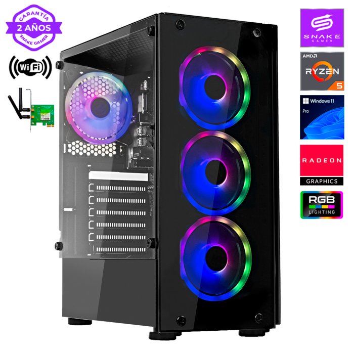 Pc Gamer Vibora Black V2 AMD Ryzen 5 5600GT