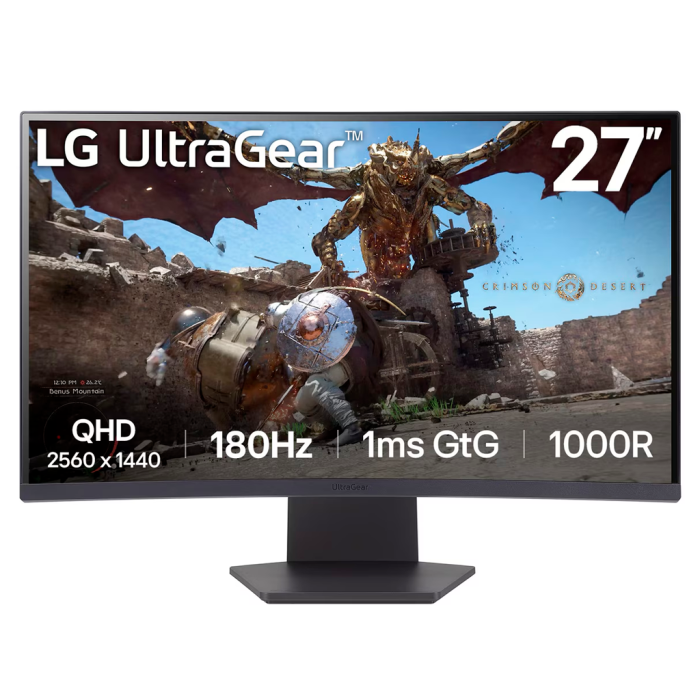 Monitor Gamer Curvo LG Ultragear 27GS60QC-B 27" QHD VA 180hz 1ms