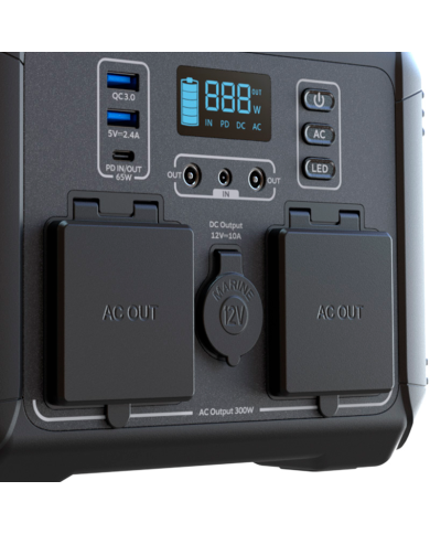 Generador Eléctrico Portátil Forza FPP-T302-I 300W 220V 8 salidas