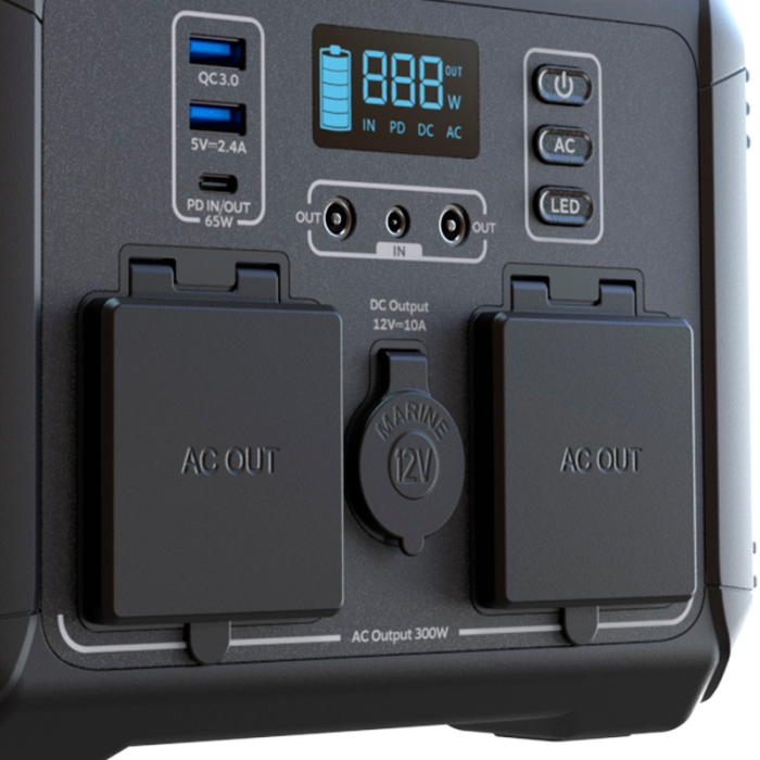 Generador Eléctrico Portátil Forza FPP-T302-I 300W 220V 8 salidas