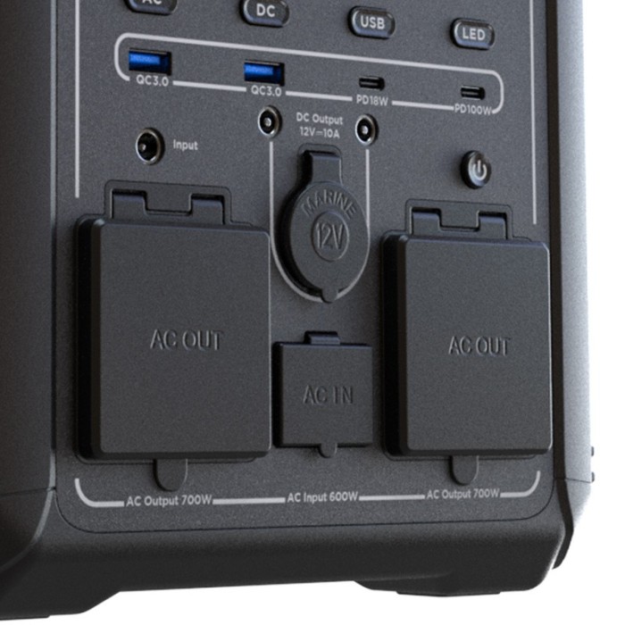 Generador Eléctrico Portátil Forza FPP-T702-I 700W 220V 9 salidas