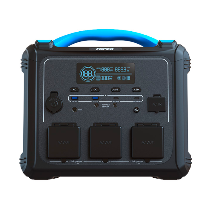 Generador Eléctrico Portátil Forza FPP-T1202-I 1200W 220V 10 salidas