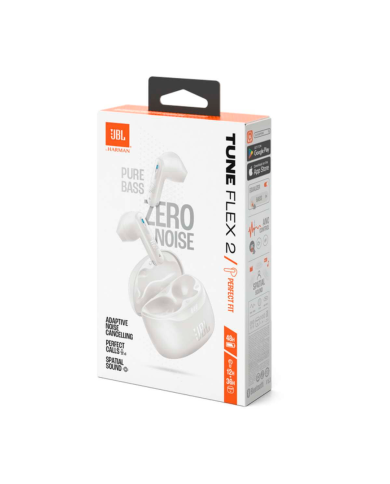 Audifonos Inalámbricos JBL Tune Flex 2 Blanco Cancelación de Ruido IPS4