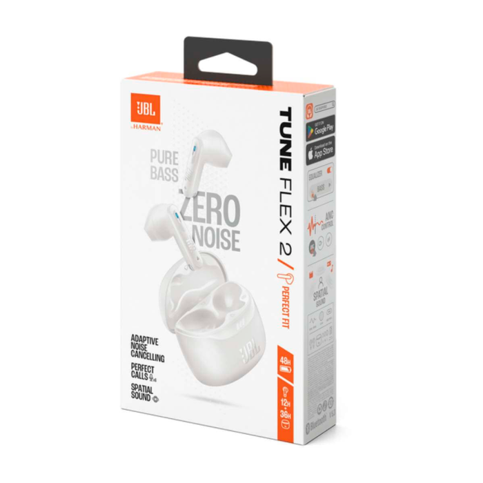 Audifonos Inalámbricos JBL Tune Flex 2 Blanco Cancelación de Ruido IPS4