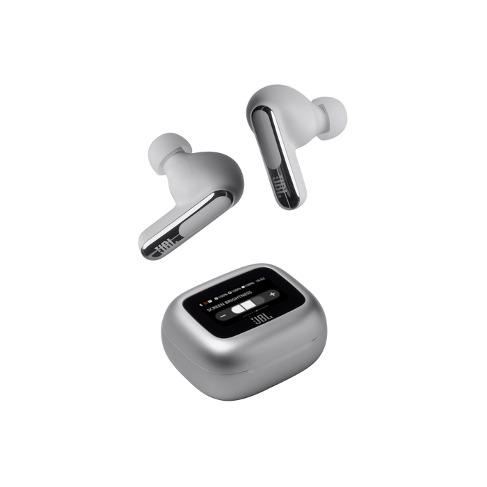 Audifonos JBL Live Beam 3 Bluetooth ANC Pantalla Tactil Gris