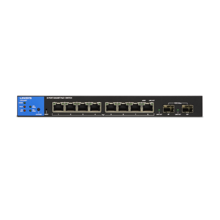 Linksys Switch Gigabit PoE+ Administrado de 8 Puertos