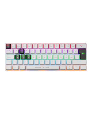 Teclado Mecánico Primus Ballista61T, 61 Teclas, Switch Red, RGB, USB-C, PKS-060W-S