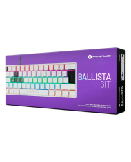 Teclado Mecánico Primus Ballista61T Blanco 61 Teclas, Switch Red, RGB, USB-C, Español