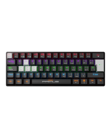 Teclado Mecánico Primus Ballista61T Negro 61 Teclas, Switch Red, RGB, USB-C, PKS-060G-S