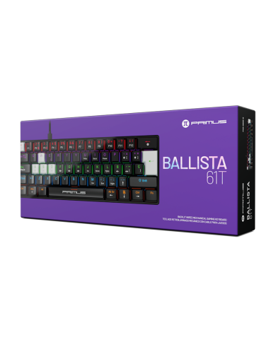 Teclado Mecánico Primus Ballista61T Negro 61 Teclas, Switch Red, RGB, USB-C, Español