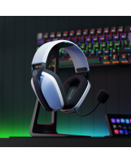 Audífonos Gamer Primus Arcus 360BT Inalámbrico, Bluetooth 5.3, Micrófono Removible, Blanco
