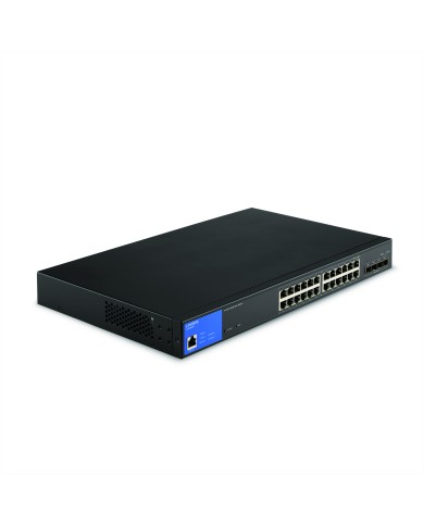 Switch Linksys de 24 puertos Gigabit POE+ 410W Administrable