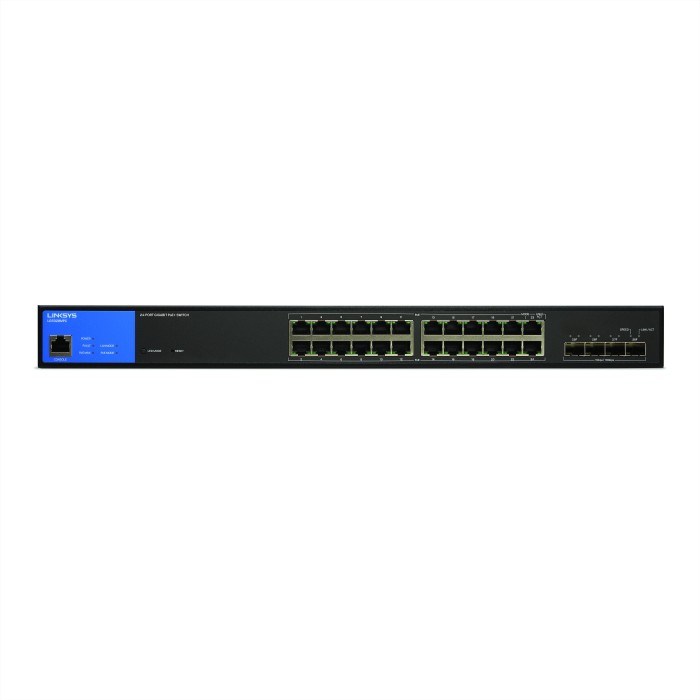 Switch Linksys de 24 puertos Gigabit POE+ 410W Administrable